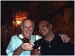 Con George Green en La Coquette en la grabacin del disco de aco "Blues con los colegas"